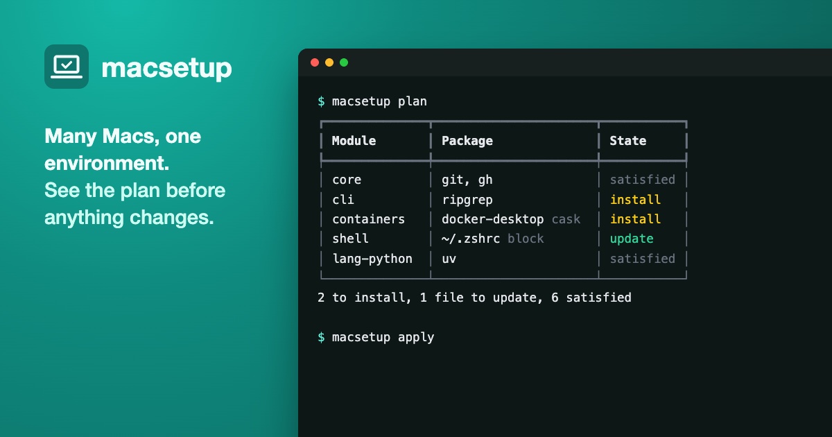 Varias Macs y una carpeta de scripts: por qué necesitaba macsetup