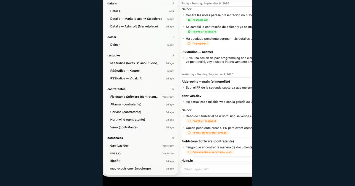 Construí una app para acordarme de mi propio trabajo